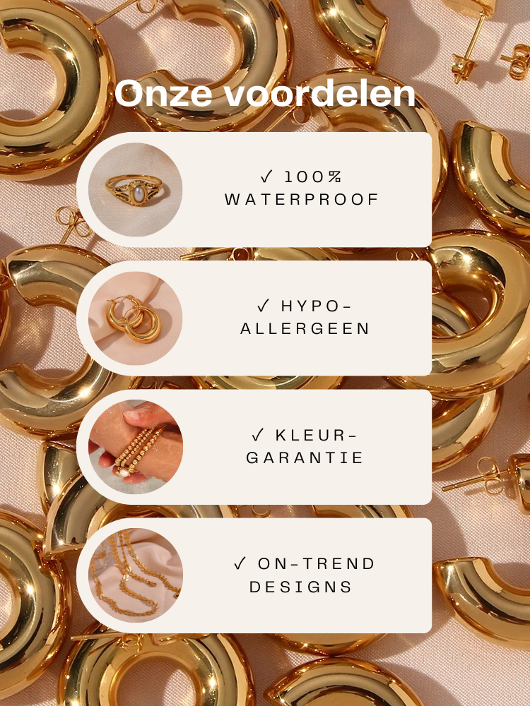 Elise Parel Chain Armband Goud