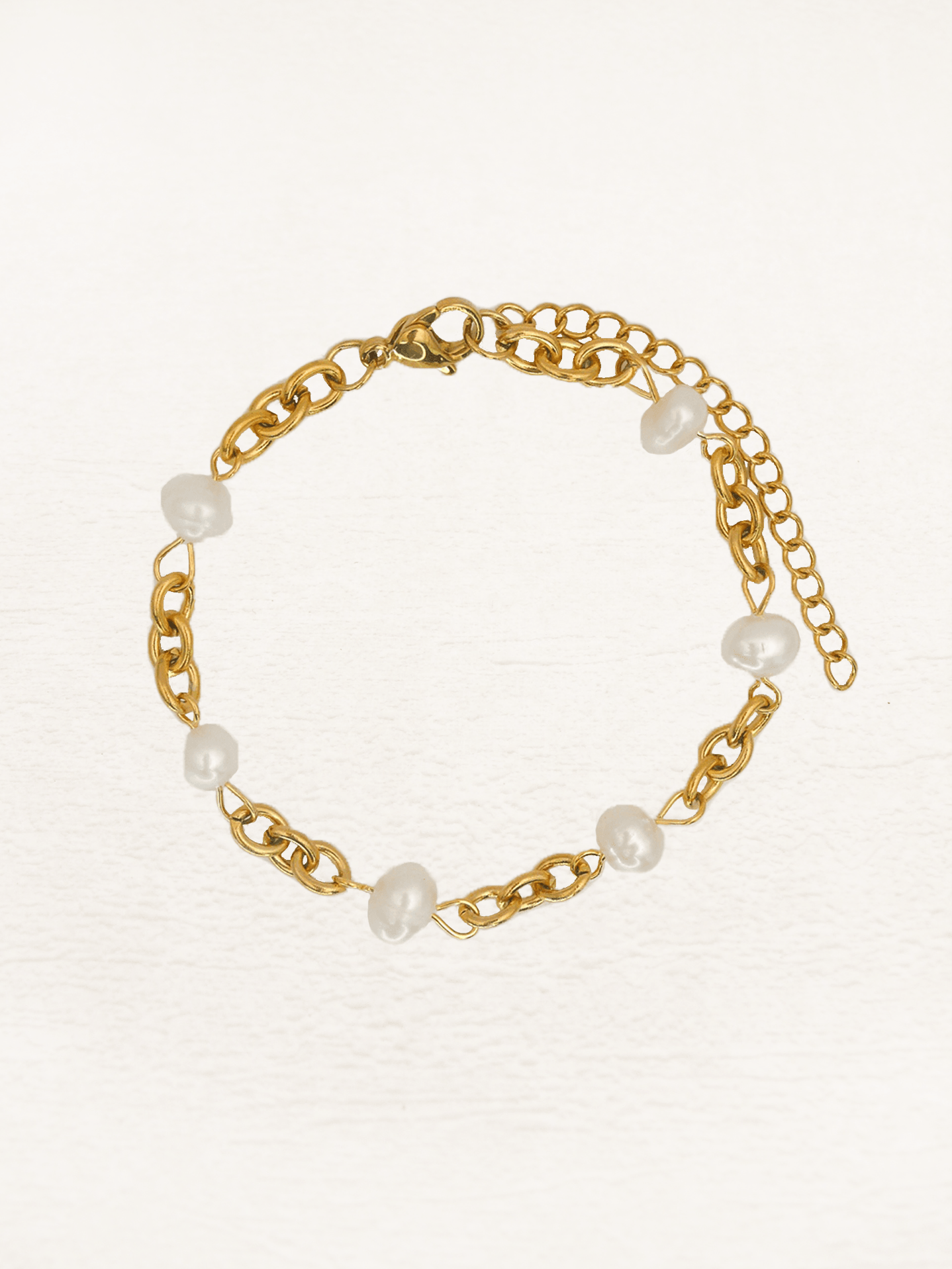 Elise Parel Chain Armband Goud