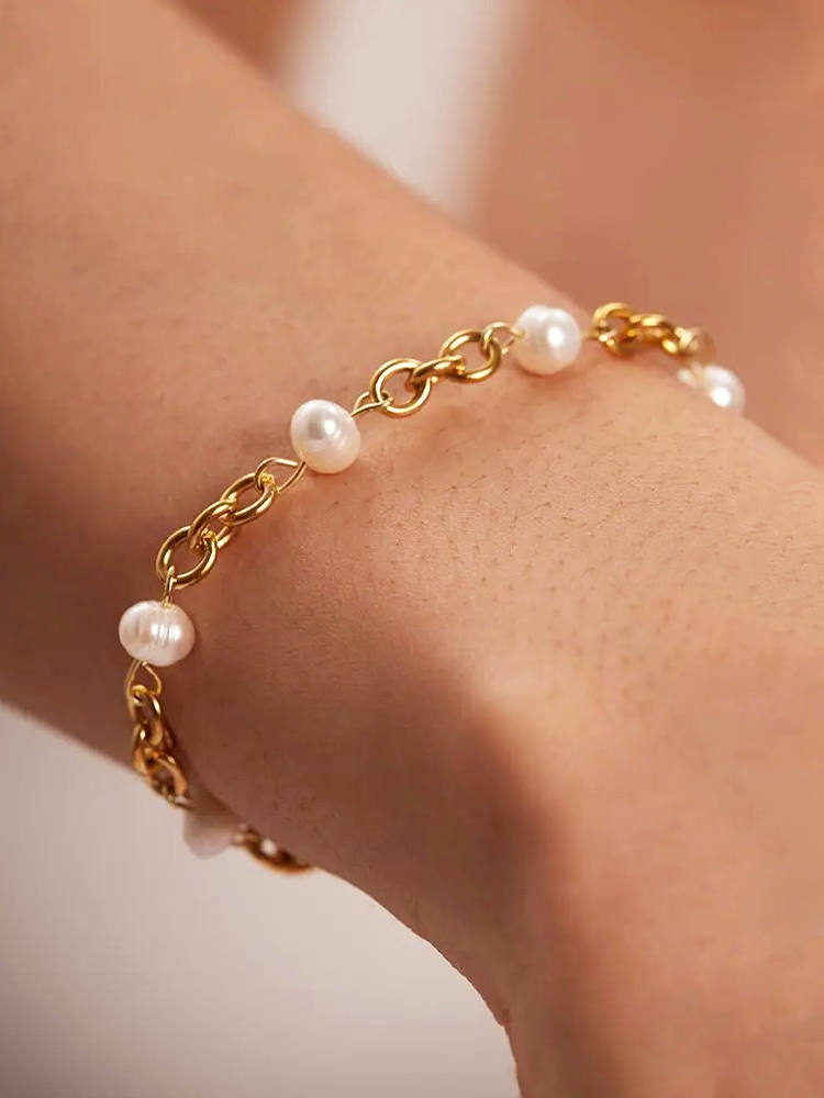 Elise Parel Chain Armband Goud